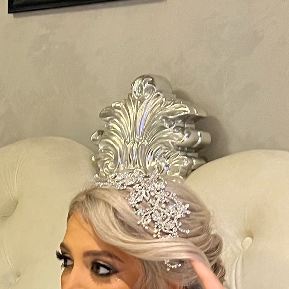 Bridal head peice Swarovski crystal - Picture 3 of 8